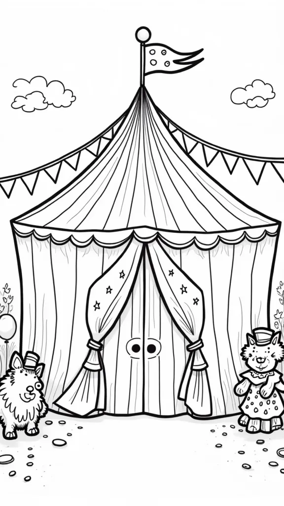 coloriage tente de cirque